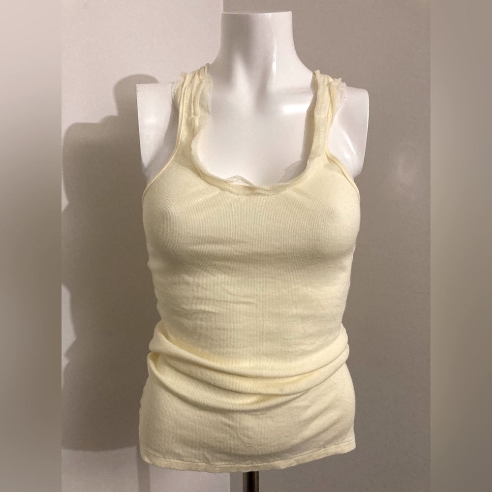Pamela Stewart Ruffled Racerback Tank Top